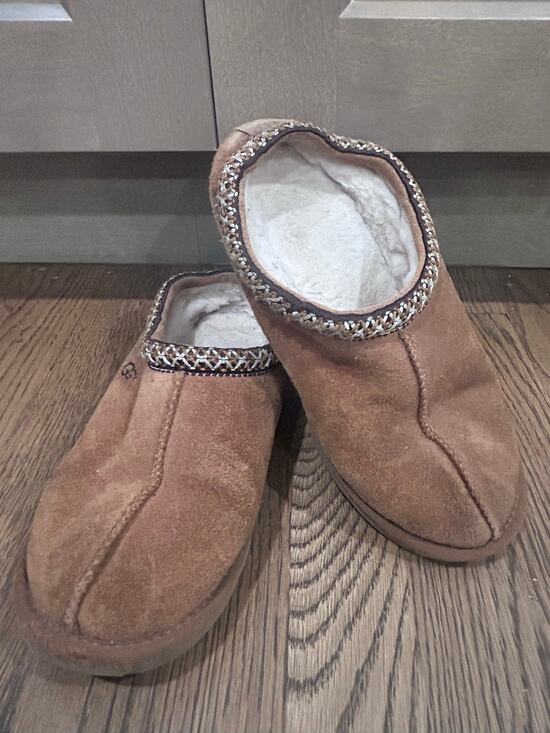 Ugg Australia Shoes - UGG Tasman Chestnut Suede Shearling Slippers Mules Women's Sz5 Comfort Cabincore